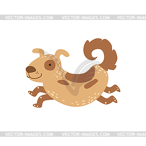 Medium SIzed Spotted Dog Running - vector clip art