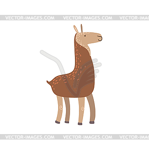 Коричневый Llama Постоянный - векторный клипарт / векторное изображение
