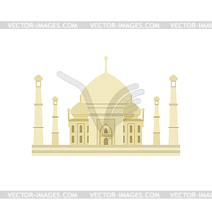 Taj Mahal Building In India - vector image