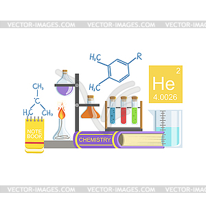 Chemistry Class Set Of Objects - vector clipart