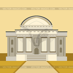 Classic Theatre Building Facade - vector clipart