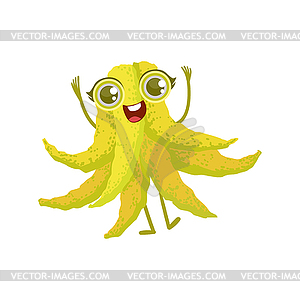 Buddha s Hand Girly Cartoon Character - vector image