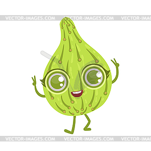 Prickly Pear Girly Cartoon Character - vector image