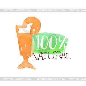 Percent Fresh Orange Juice Promo Sign - vector clipart
