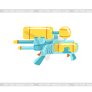 Colorful Fantastic Water Gun Flat Bright - vector image