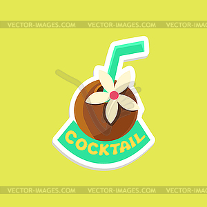 Tropical Coctail Bright Color Summer Inspired - vector clipart