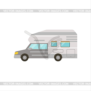 Grey Stripy Travel Van - royalty-free vector image