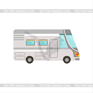 Grey Stripy Travel Van - vector clipart / vector image