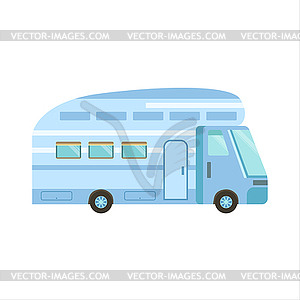 Blue Modern Travel Van - vector clipart