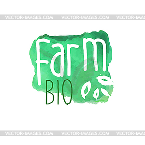 Farm Bio Fresh Products Promo Sign - vector clipart