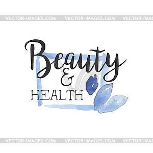 Health And Beauty Promo Sign - vector EPS clipart