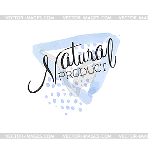 Natural Product Beauty Promo Sign - vector clipart