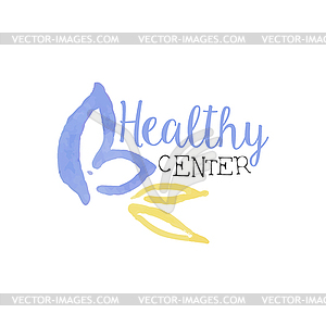 Healthy Center Beauty Promo Sign - vector clip art