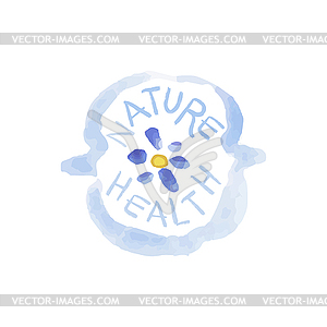 Nature Health Beauty Promo Sign - vector clip art