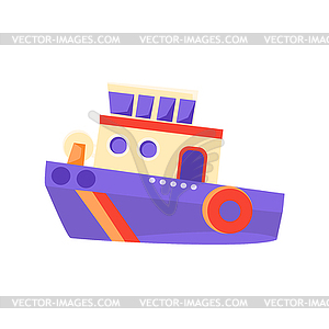 Partol Toy Boat - stock vector clipart