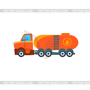 Gas Truck Toy Cute Car Icon - vector clip art