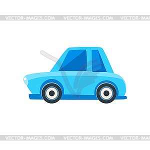 Синий седан игрушки Иконка Симпатичный автомобиль - изображение в формате EPS