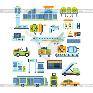 Airport Related Collection - vector clipart