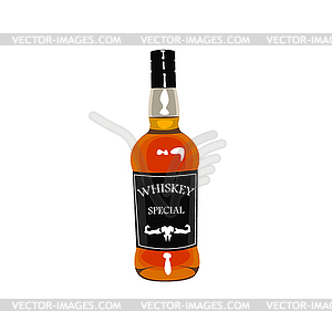 Whiskey Bottle Drawing - vector clipart