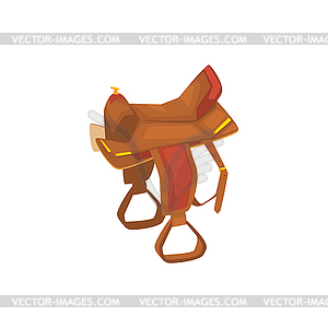 Leather Horse Saddle Drawing - vector clipart