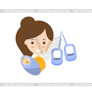 Motherhood As Personal Happiness Idea - vector clipart