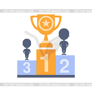 Winning As Personal Happiness Idea - vector EPS clipart