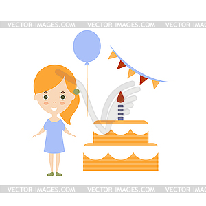 Birthday Party As Personal Happiness Idea - vector clipart