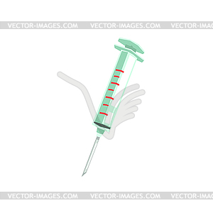 Classic Vaccination Syringe - vector image