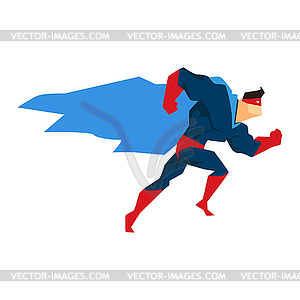 Superhero in Action, silhouette in different poses - vector EPS clipart