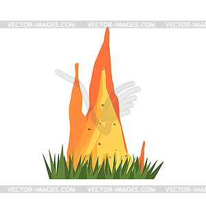 Сжигание Термиты Гнездо джунглей элемент ландшафта - векторная иллюстрация