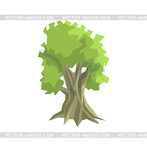 Tall Foliage Tree Jungle Landscape Element - vector clipart