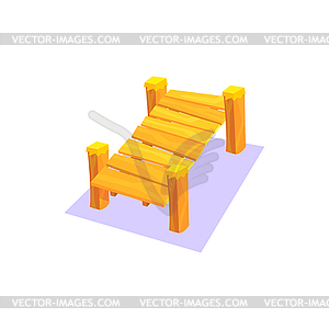 Elevated Wooden Pier Jungle Village Landscape - vector image