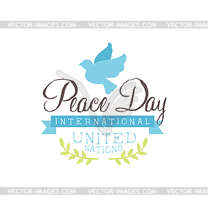 International Peace Day Label Designs In Pastel - vector clip art