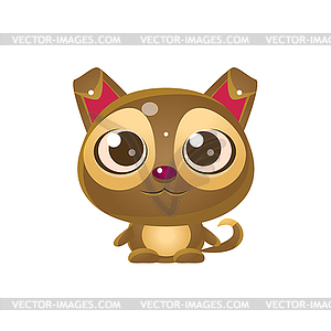 Puppy Baby Animal In Girly Sweet Style - vector image