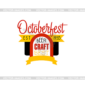 Oktoberfest Logo Design Template - color vector clipart