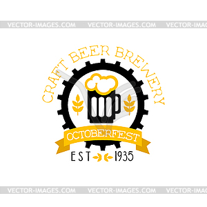 Beer Logo Design Template With Pint - vector image