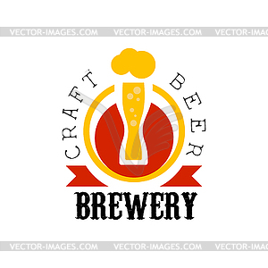 Craft Beer Brewery Дизайн логотипа Шаблон - векторный графический клипарт