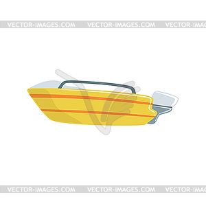 Yellow Speed Type Of Boat Icon - vector clip art