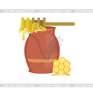 Honey Jar Baking Process And Kitchen Equipment Item - vector clipart