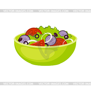 Fresh Salad Breakfast Food Element Icon - vector image