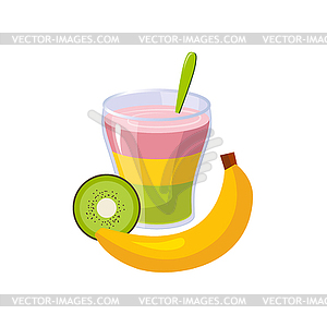 Fruit And Smoothie Breakfast Food Element Icon - vector clip art