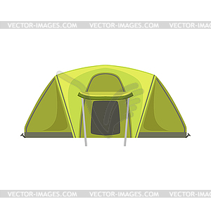 Large Green Bright Color Tarpaulin Tent - vector image