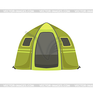 Small Green Bright Color Tarpaulin Tent - vector image