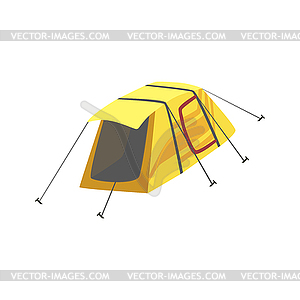 Small Yellow Bright Color Tarpaulin Tent - vector clipart