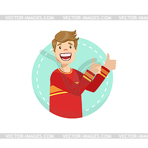 Thumbs Up Emotion Body Language - vector clipart