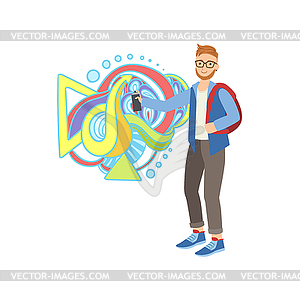 Graffiti Artist, Creative Person - vector image