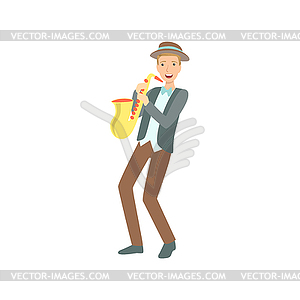 Saxophonist, Creative Person - vector clip art