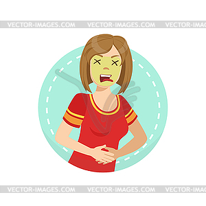 Disgusted Emotion Body Language - vector clip art