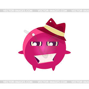 Womanizer Round Character Emoji - vector image