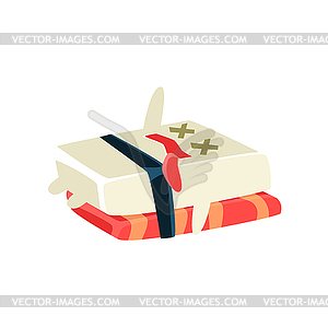 Funny Maki Sushi Character Dead Laying On Back - vector image